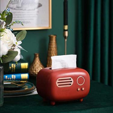 Imagem de Akozon Caixa de Lenço de Tecidos do Modelo de Rádio retrô - Porta -do mar de Desktop Elegante para Cozinha, Sala de Estar, Quarto Organizador de Prático Com Fácil Acesso (Oxicoco)