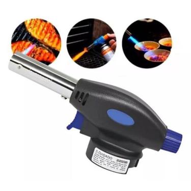 Imagem de Maçarico Culinário Profissional Portátil Regulagem Gourmet - Shark Blu