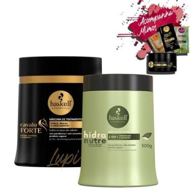 Imagem de Kit Haskell Mascaras Hidranutre E Cavalo Forte 500g