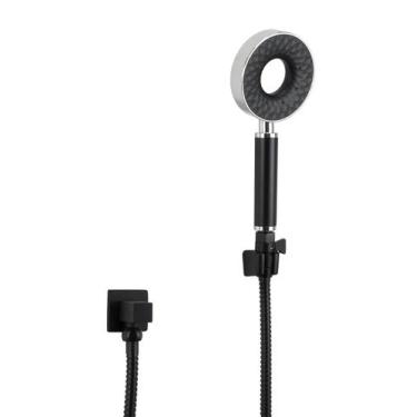 Imagem de Ducha Higiênica 3 Jatos Preto Fosco com Registro Quadrado 1/4 de Volta