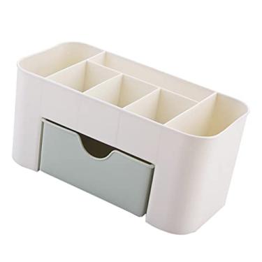 Imagem de Zhjvihx Organizador de Bancada, 6 Compartimentos Multifuncional Cosméticos Organizador de Maquiagem para Escritório para Banheiro (Verde)