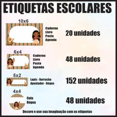 Imagem de Etiqueta Adesiva Escolar em Vinil Tema Personagem Diversos - Dekal Dec