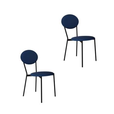 Imagem de Cadeira Vintage Elipse Fixa C-4 Pes 430 X 535 X 860 Mm C-2 Un. Cy.azul Jeans Azul Jeans City