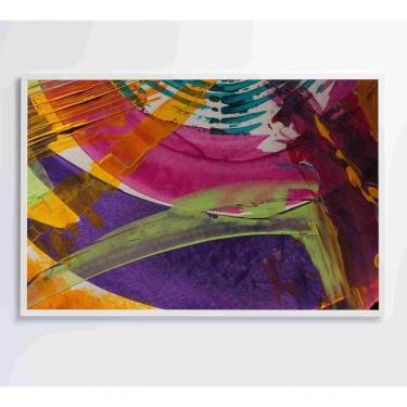 Imagem de Quadro Pintura Ondas 60x40 Cm Adesivo Fotográfico