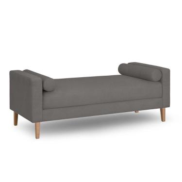 Imagem de Recamier Berlim 1,20m Suede Cinza - Inova Decorações