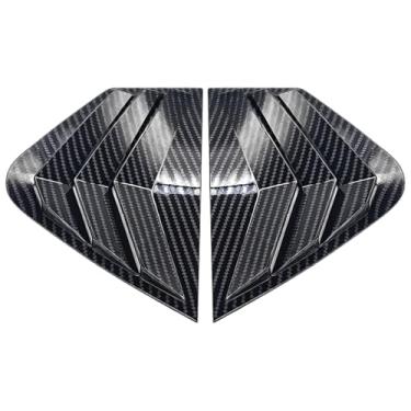 Imagem de Capas de persiana de janela traseira, acabamento de fibra de carbono para K5 2011-2015, acabamento externo - 24 x 23 x 6 cm, conjunto de 2