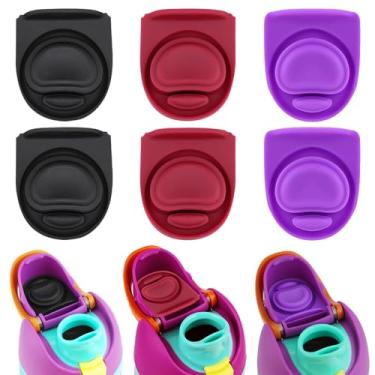 Imagem de 6 peças de vedação de borracha de substituição compatível com Owala Freesip 680.4 g 947.2 g, tampa superior de garrafa, bico de inserção de boca, tampa de silicone, acessórios de substituição para