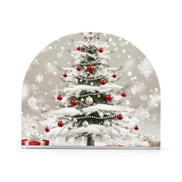 Imagem de Suporte de guardanapo acrílico para presente de árvore de Natal para mesa, dispensador de papel de seda de cozinha suporte de guardanapo de coquetel para jantar de cozinha em casa, 1 peça