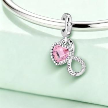 Imagem de 1 peça, prata, elegante, 8 palavras de amor, berloque para mulheres, faça você mesmo, bijuteria e roupa diária combinando para mulheres, presente para mamãe, 7.77*24mm, Prata, Sem Pedra Preciosa