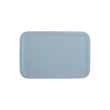 Imagem de Superio Tampa para caixas de armazenamento de plástico decorativas, cestas organizadoras, azul médio - para organizar prateleiras de armário, mesa, despensa, banheiro, cozinha, brinquedos, design canelado, 5 litros