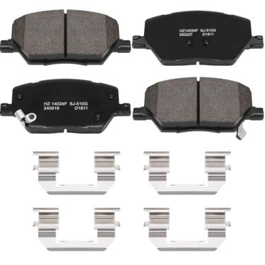 Imagem de HECHENQICHE Pastilhas de freio dianteiras de cerâmica para Jeep 2017-2022 Compass, 2015-2022 Renegade, para Fiat 2016-2021 500X