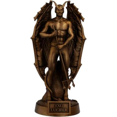 Imagem de Estátua Exu Lúcifer Imagem Umbanda Candomblé (Cor Cobre Antigo)