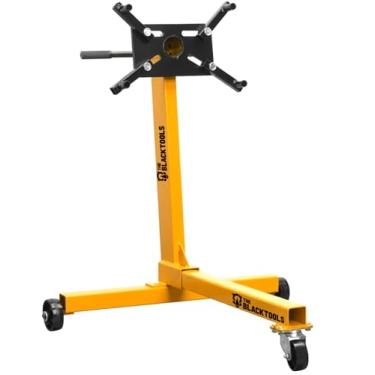 Imagem de Suporte para Motor Universal TSM50 The Black Tools – 340kg em Aço Reforçado, Cavalete Giratório com Rodas para Oficina