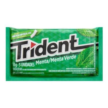 Imagem de Chiclete Goma De Mascar Sabor Menta Verde Trident 8g, Menta