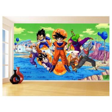 Imagem de Papel De Parede Dragon Ball Goku Vegeta Anime 3,5M Dbz367 - Você Decor