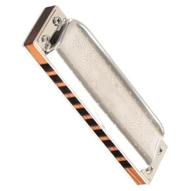 Imagem de Gaita profissional de 10 buracos, gaita diatônica, blues, harpa, afinação progressiva com instrumento de pente de madeira