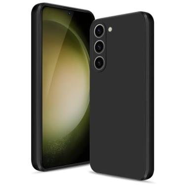 Imagem de Btstring Capa para Samsung Galaxy S23, capa de silicone macio com proteção de câmera atualizada, capa fina à prova de choque com forro de microfibra antiarranhões, preta