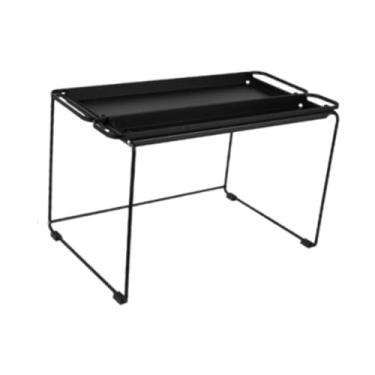 Imagem de Bothyi Organizador de prateleiras para armários, suporte para forno de micro-ondas, potes de temperos, prateleira multiuso, para, Preto