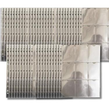 Imagem de Kit 50 Folhas Plásticas Fichario Pasta Album Pokemon Cartão