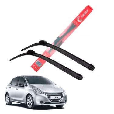 Imagem de Jogo Palheta Limpador De Parabrisa 208 2012 2013 2014 2015 2016 2017 2018 Encaixe específico