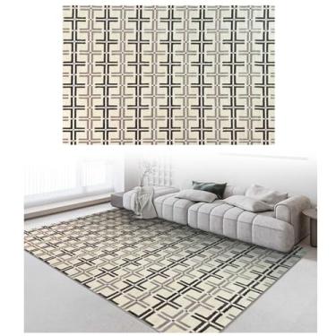 Imagem de SPXMQSS Tapete para quarto, resistente à sujeira, sala de estar, tamanho grande, antiderrapante, sofá, mesa de centro, lavável, para quarto, sala de estar, sala de jantar, escritório, tapetes baixos