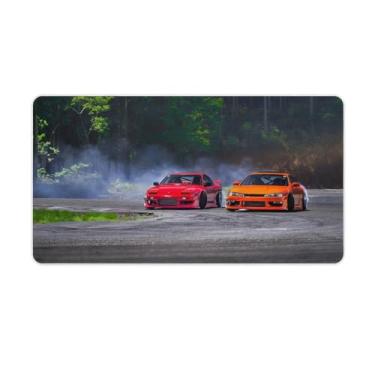 Imagem de HouLaiZhe Tapete de mouse JDM grande para jogos Drift Car JDM Car 180sx S13 Retro Cool Desk Mat Base de borracha antiderrapante Acessórios para computador portátil suprimentos bloco de escrita para