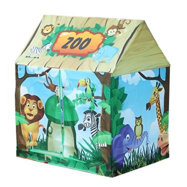 Imagem de Barraca Infantil Cabana Tenda Toca Casinha Portátil Dobrável Modelo:zoo
