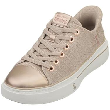 Imagem de Skechers Tênis feminino de veludo Snoop Hands Free Slip-ins, Cinzento-acastan, 39
