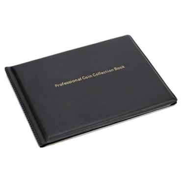 Imagem de Livro Porta-Moedas para Colecionadores com 240 Bolsos de PVC Transparente Álbum Coleção Centavos Exibição e Organização