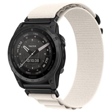 Imagem de Pulseira de relógio de nylon Quickfit de 26 mm para Garmin Fenix 8 51 mm/Fenix 7X/6X/5X Plus/6X Pro/7XPro, pulseiras de smartwatch macio com gancho G para Garmin Enduro 2 3/Quatix 7/Descent MK2i/3i