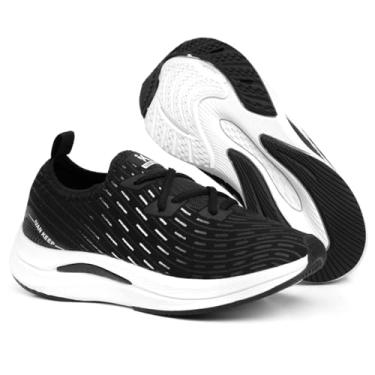 Imagem de Tênis Esportivo Feminino Treino Fitness Academia Caminhada Corrida Casual (Preto, BR, Adulto, Numérico, 36)