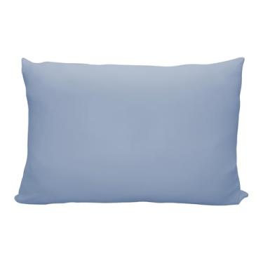 Imagem de Fronha Lisa Portallar Doce Vida 70% Algodão Azul Mar