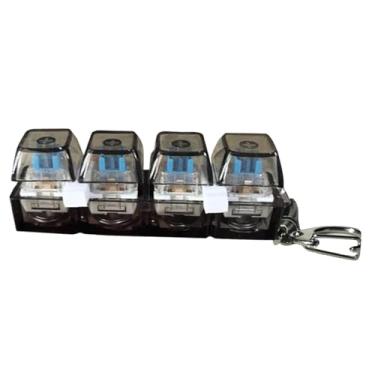 Imagem de Amagogo Mini chaveiro com teclado mecânico, compacto, leve, relaxante e divertido para aliviar o estresse, Preto 7.5x2.5x2cm