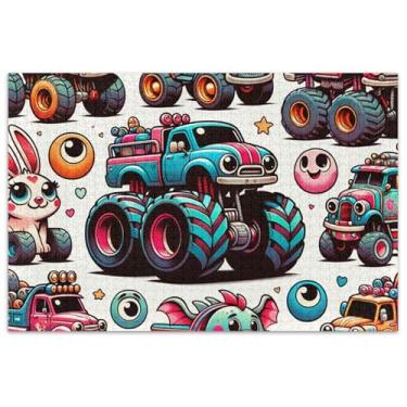 Imagem de 1000 peças de quebra-cabeças fofos de desenho animado para adultos, presentes para amantes de quebra-cabeças, pintura artística divertida