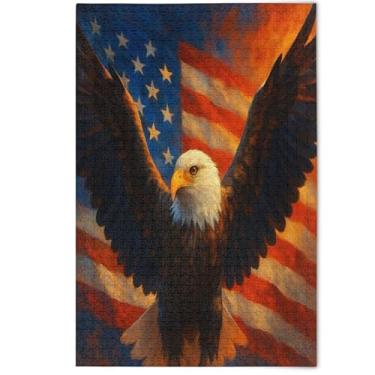 Imagem de Majestic Bald Eagle Wings Jigsaw Puzzles for Adults 1000 Pieces, Funny Puzzle Game Gifts Scene Nature Puzzles Animal Floral Artwork, 1000 Pieces, 29.5" x 19.7"