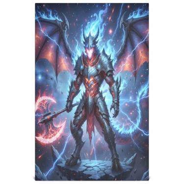 Imagem de Joisal Conjunto de toalha de prato de cozinha de desenho animado de guerreiro legal toalha de mão de chá fofa pratos de lavagem macios absorventes 45 x 71 cm, 6 pacotes