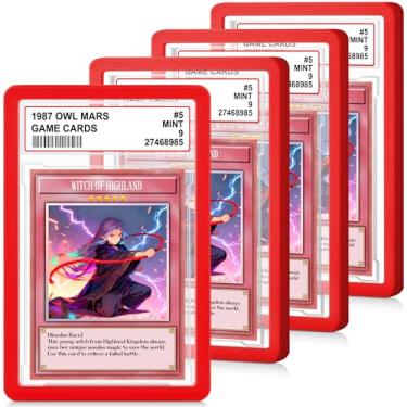 Imagem de Kitoyz Protetor de laje PSA, protetor de placa de TPU rígido PSA, protetor de placa PSA para cartões classificados, protetor de placa de cartão de acrílico para proteção de cartão PSA - 4 placas de