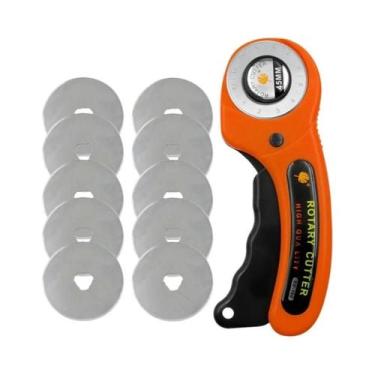 Imagem de Cortador Rotativo De Couro De 45mm Com Lâmina Circular Para Artesanato