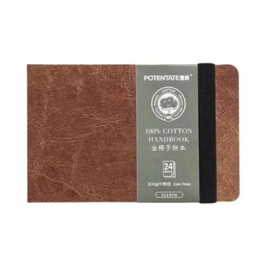 Imagem de Caderno De Papel Para Aquarela 100% Algodão Com 24 Folhas 10x10cm 9x14