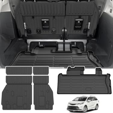 Imagem de Forro de carga Sienna - Tapete de porta-malas para Toyota Sienna 2021-2026, tapete de carga para todos os climas para acessórios Sienna, tapetes de carro resistente, acessórios de carro