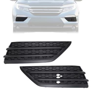 Imagem de DriveFix Par de acabamento de moldura de farol de neblina para Honda Pilot 2016-2018 sem orifício para sensor de auxílio de estacionamento reserva