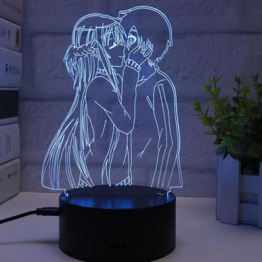Imagem de Luz noturna LED 3D Sword Art Online Kirito Color Changing - Yiweisai