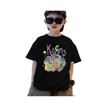 Imagem de Camiseta Infantil Unissex Retrô De Banda De Rock, Estilo Gótico Metal 