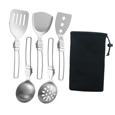 Imagem de Lljsszr Conjunto de 6 Peças de Utensílios de Cozinha para Camping, Ideal para Piqueniques em Trailers.