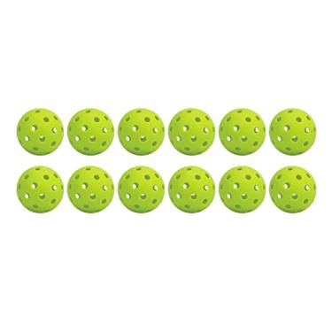 Imagem de SPYMINNPOO 12pçs Conjunto de Pickleball de Alta Elasticidade de 74mm para Perfuração e Caminhos de Voo Retos, Uso Ao Ar Livre para Melhorar Habilidades de Badminton (Verde)