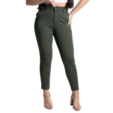 Imagem de Calça Sarja Sawary Mom - 276970 - VERDE MILITAR 40-Feminino