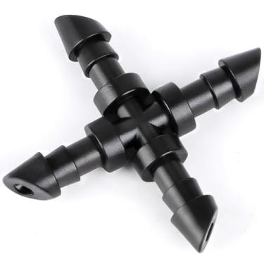 Imagem de Copadri 30 peças de conexões cruzadas de irrigação por gotejamento de 1/10.2 cm, conectores cruzados farpados duplos de linha de gotejamento de 1/10.2 cm para tubos de irrigação de 1/10.2 cm, conexões
