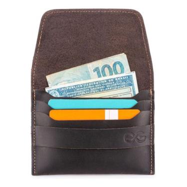 Imagem de Carteira Masculina Slim Couro Legítimo Porta Cartao Cartões/cnh/cédula