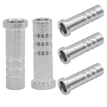 Imagem de LifCratms Inserções de alumínio para flechas de carbono ID 6,0 mm, inserções de pontas de prática de tiro com arco para pontos de campo 100/125/150/200