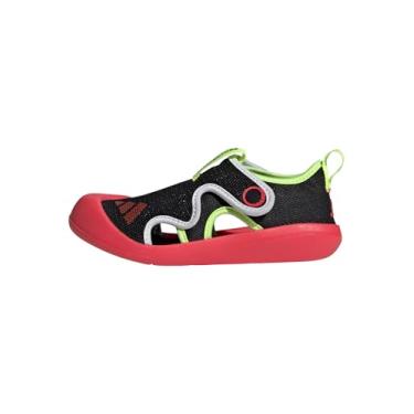 Imagem de adidas Sandália infantil unissex Altaventure 3 Slide, Preto/vermelho lúcido/limão lúcido, 12 Little Kid